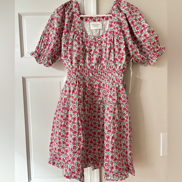 NWT Tuckernuck Hyacinth House Red Dahlia Floral Dorothy Mini Dress - Picture 1 of 8